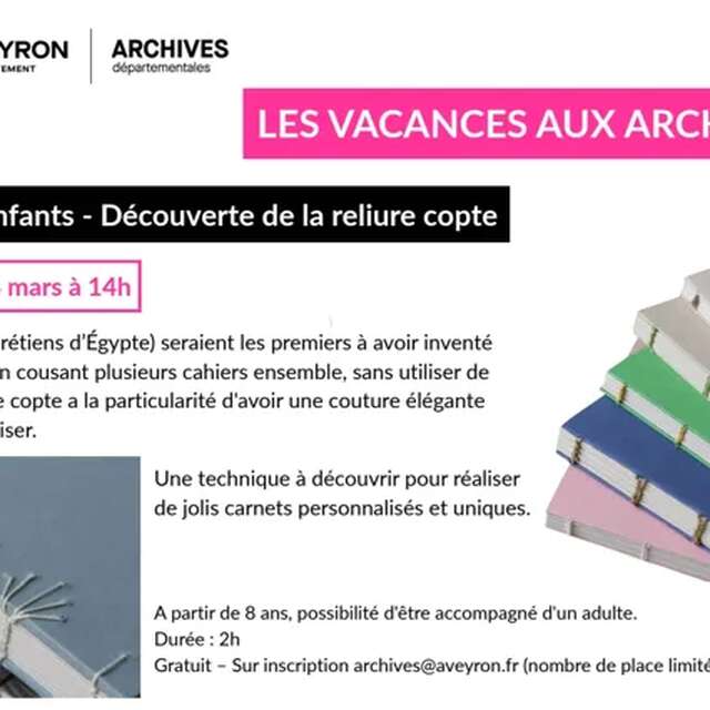 Atelier reliure copte - réalisation d'un carnet