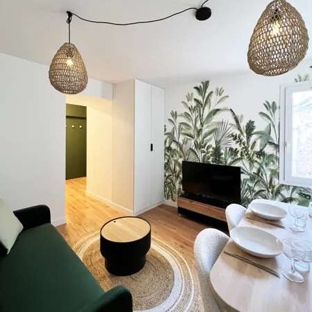 Appartement cosy, thème jungle