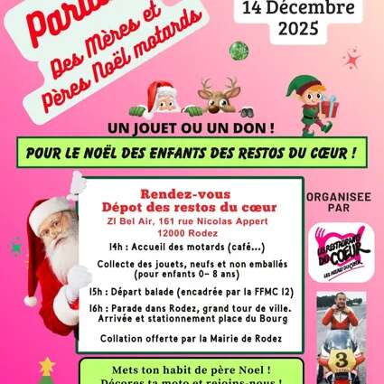 Parade des mères et pères Noël motards