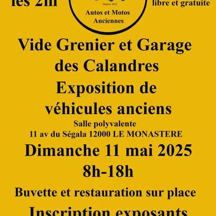 Vide Grenier-Garage et exposition de voitures anciennes