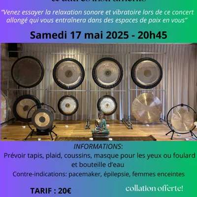 Concert méditatif : Bain de gongs & autres instruments