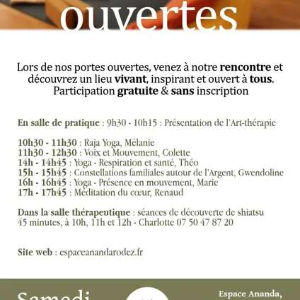 Portes ouvertes Espace Ananda