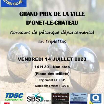 Concours de pétanque à Onet-le-Château