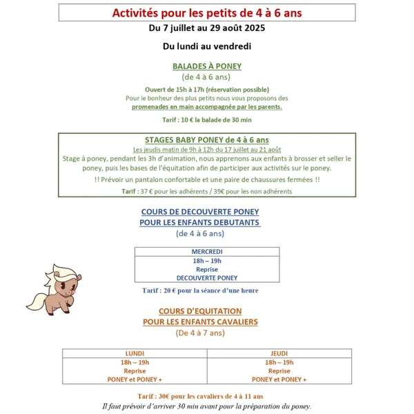 Vacances d'été au Domaine de Combelles