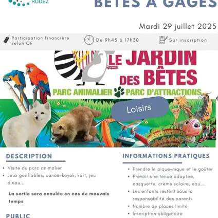Sortie au jardin des Bêtes à Gages avec le Centre social de Rodez