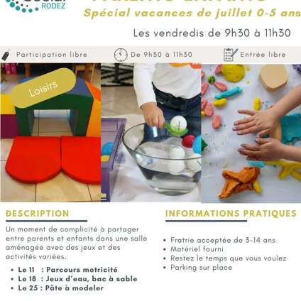 Activités Parents Enfants 0-5 ans avec le Centre social de Rodez
