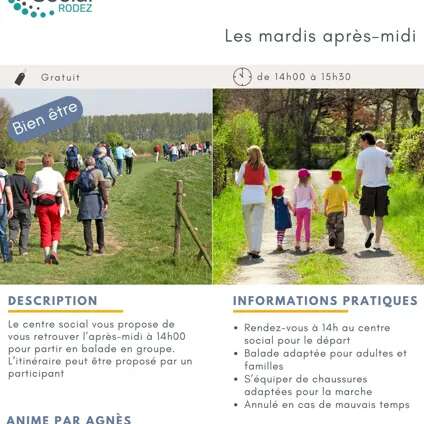 Rendez-vous balade avec le Centre social de Rodez