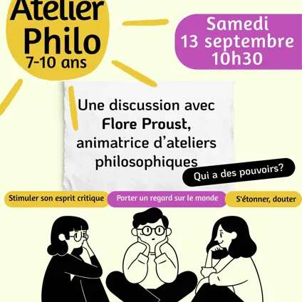Atelier philo - 7 à 10 ans