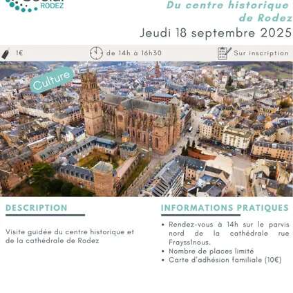 Visite du centre historique avec le centre social de Rodez