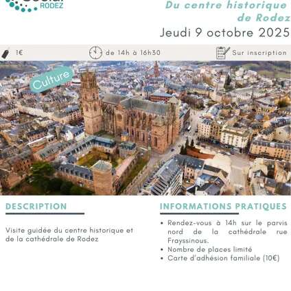 Visite du centre historique avec le centre social de Rodez