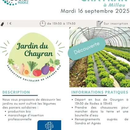 Visite du jardin de "Chayran" de Millau avec le centre social de Rodez