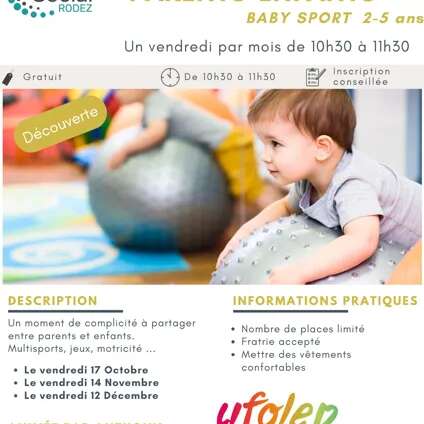 Baby-sport 2-5 ans - Un vendredi par mois