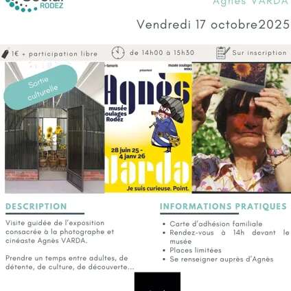 Visite de l'exposition Varda avec le Centre Social