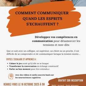 Atelier formation : "Comment communiquer quand les esprits s'échauffent ?"