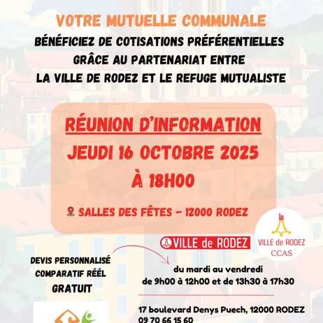 RÉUNION PUBLIQUE MUTUELLE COMMUNALE