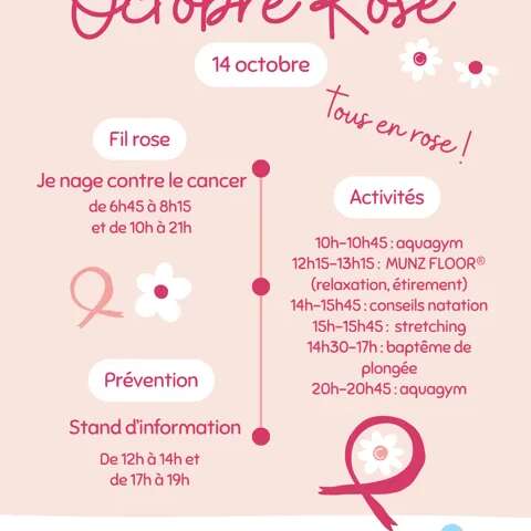 Tous en rose le 14 octobre à Aquavallon !