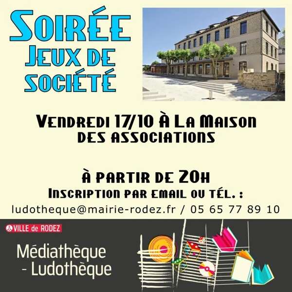 Soirée jeux à la Maison des Associations de Rodez