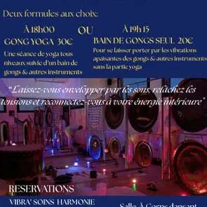 Soirée bien être : Gong Yoga ou Bain de Gong seul