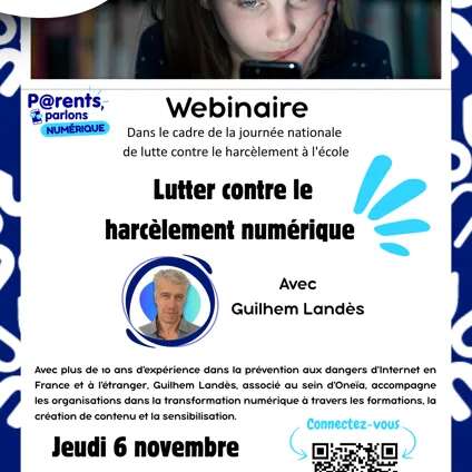 Webinaire « lutter contre la harcèlement numérique »