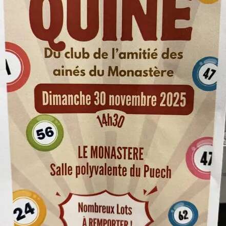 Quine du Club de l’Amitié des Aînés du Monastère