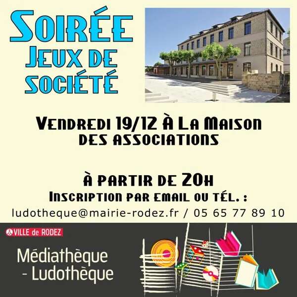 Soirée jeux à la Maison des Associations de Rodez
