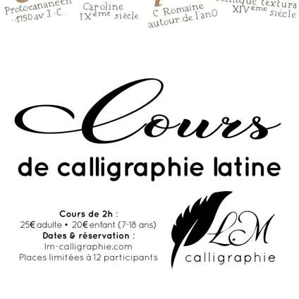 Cours de calligraphie latine