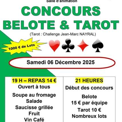 Concours belote et Tarot