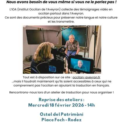Atelier de traduction occitan-français