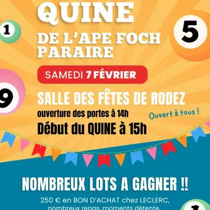 QUINE de l'APE Foch-Paraire