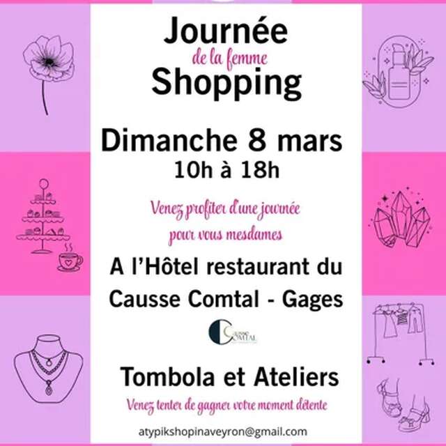 Ateliers, Tombola, Shopping spécial Journée de la Femme