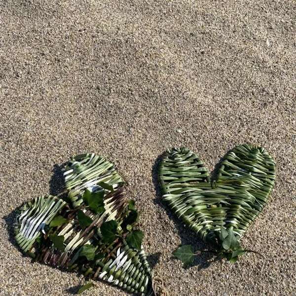 Coeur en vannerie sauvage