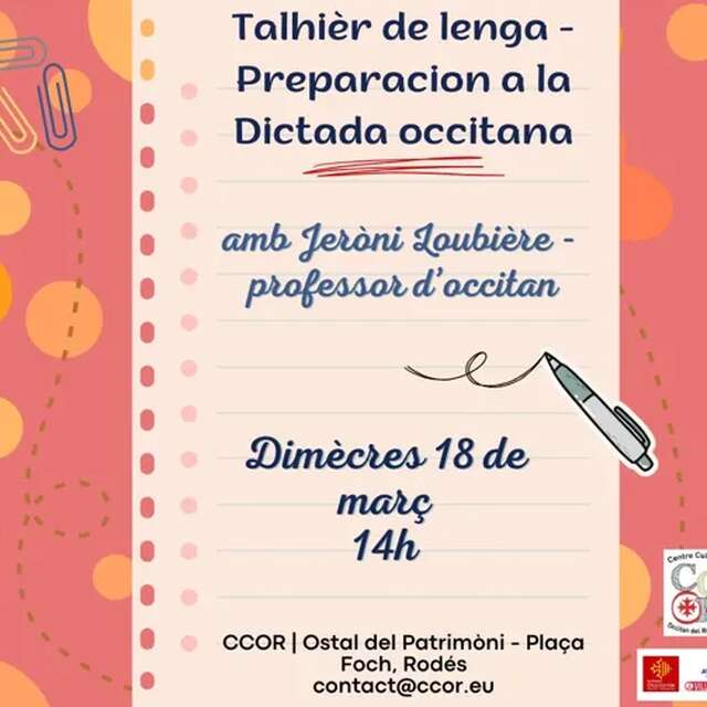 Atelier de langue occitane - préparation à la dictée