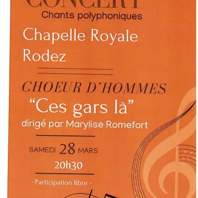 Concert Chants Polyphoniques Choeur d'Hommes
