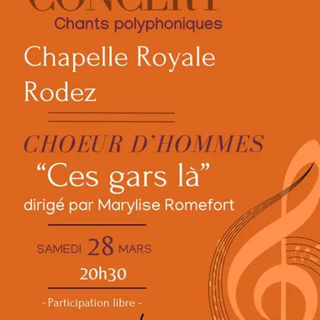 Concert de la chorale Ces gars-là