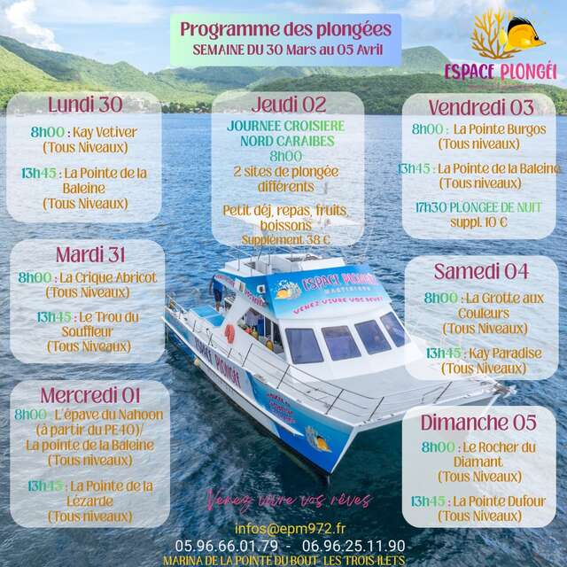 Programme des Plongées (Espace Plongée)