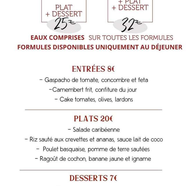 Menu de la semaine (Kay'Bô)