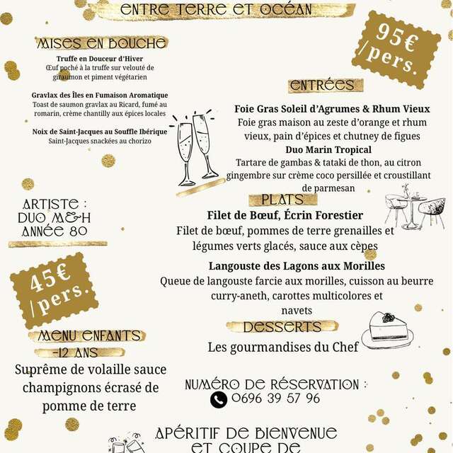 Menu de la Saint-Sylvestre (Ti Prestige)