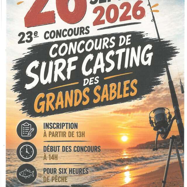 Concours surf casting des Grands Sables