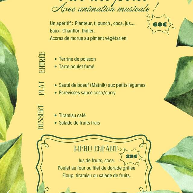 Menu de la Fête des Pères (Le point de vue)