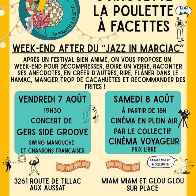 Cinéma en plein air à LA POULE A FACETTES