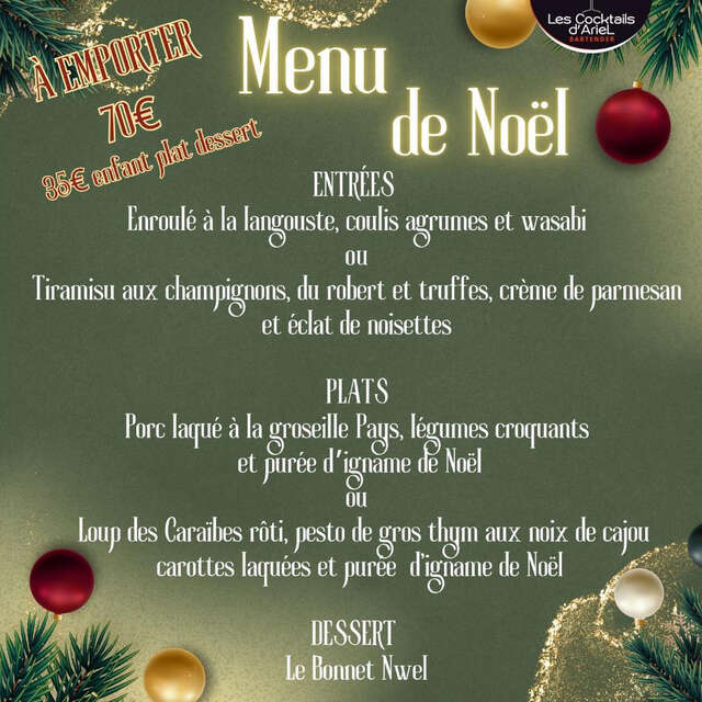 Menu de Noël à emporter (Les Cocktails d'Ariel)