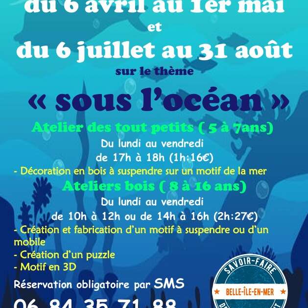 Les Ateliers bois de l'été (5 à 7 ans)