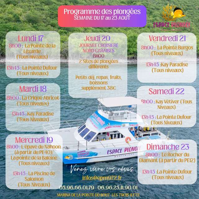 Programme des Plongées (Espace Plongée)