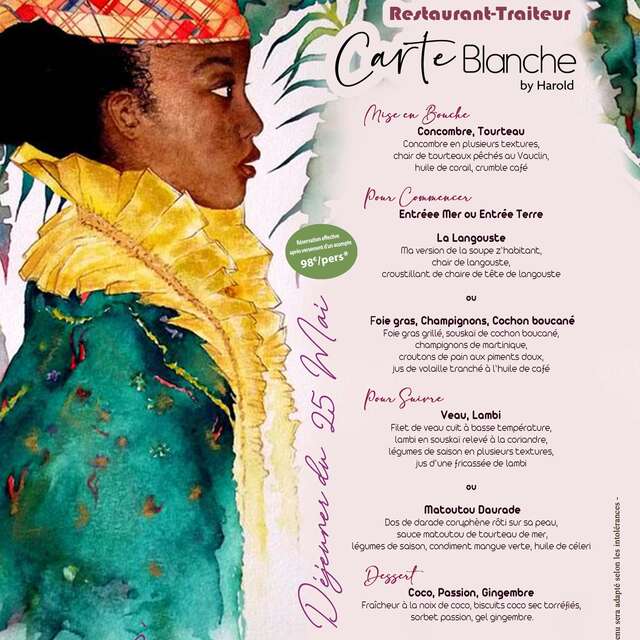Menu de la Fête des Mères (Carte Blanche)