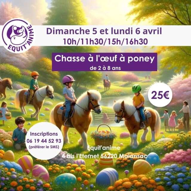 Chasse aux oeufs à poney