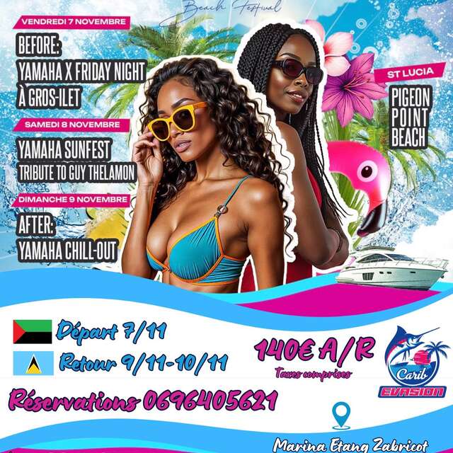 Aller-retour Yamaha Sunfest (Carib Evasion)