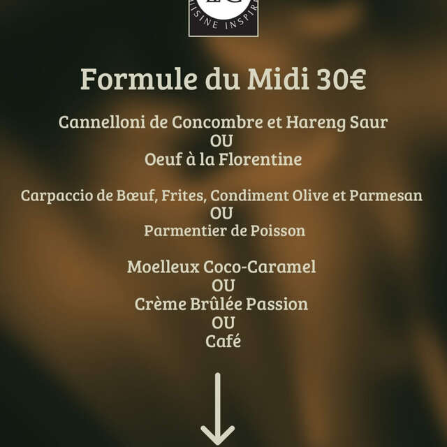 Menu de la semaine (Restaurant LPG)