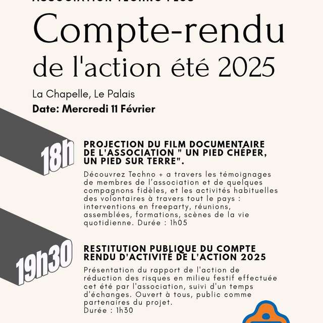 Projection et restitution publique de Techno+