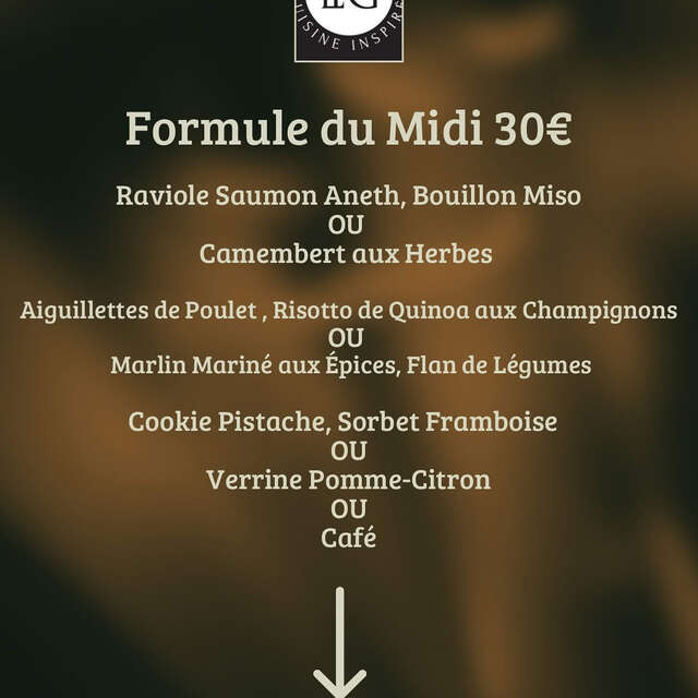 Menu de la semaine (Restaurant LPG)