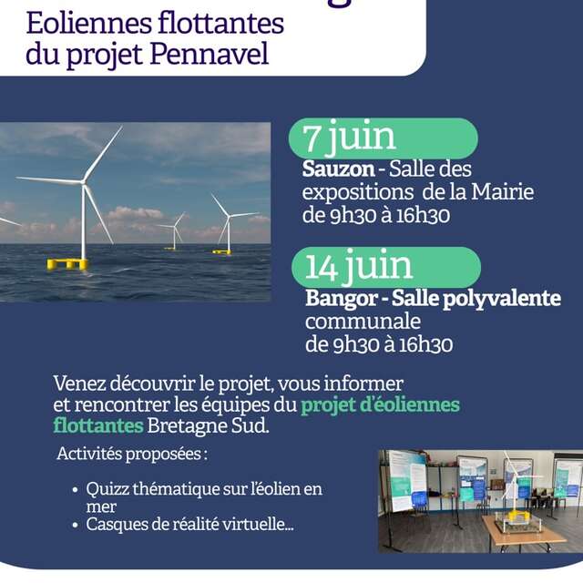 Forum d'échange : éoliennes flottantes du projet Pennavel